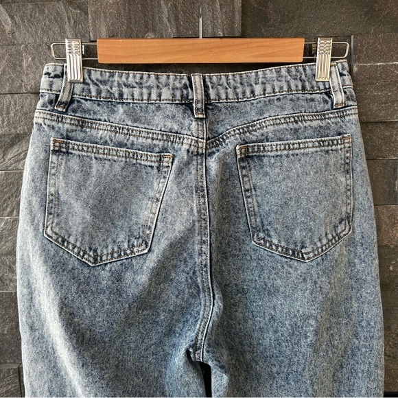 Cider Acid Wash High Rise Distressed Flare Jeans - Picture 5 of 6